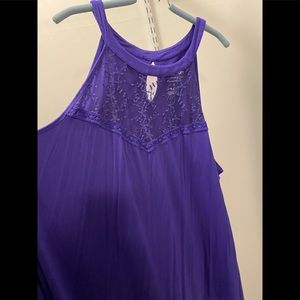 Purple tank with lace